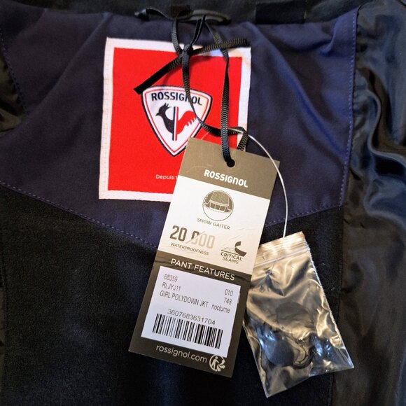 Rossignol Girls Size 10 Polydown Ski Jacket, BNWT - Picture 5 of 5